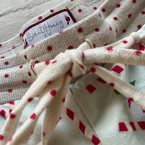 Sweet Honey 2pc Pajama Lounge Set Candy Canes Christmas Holidays - Picture 9 of 12